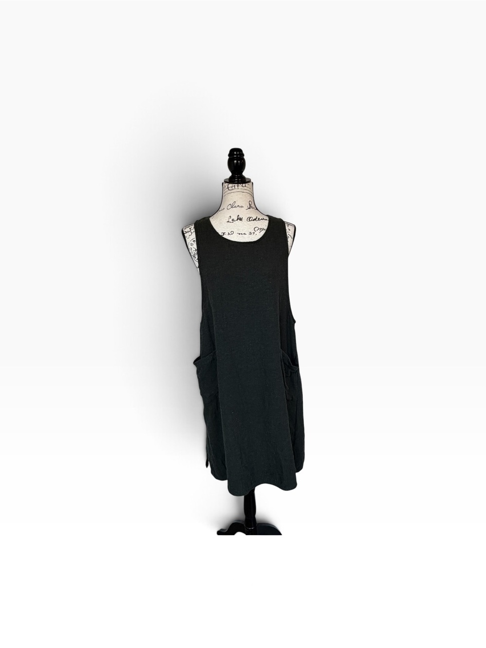 Classic Oversized Lagenlook Minimalist Mori Kei Sleeveless Shift Dress Size M/L